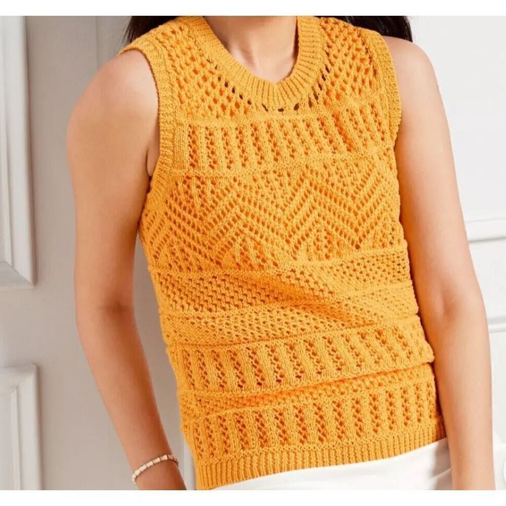 Talbots NWT Orange top vest size large